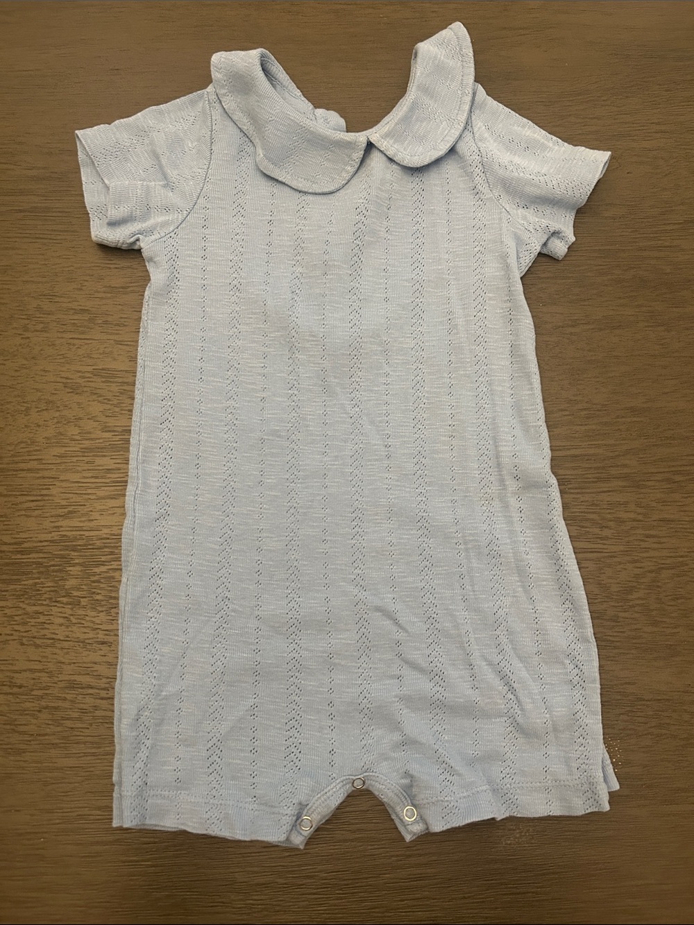 kate quinn Light Blue Knit Peter Pan Collar romper